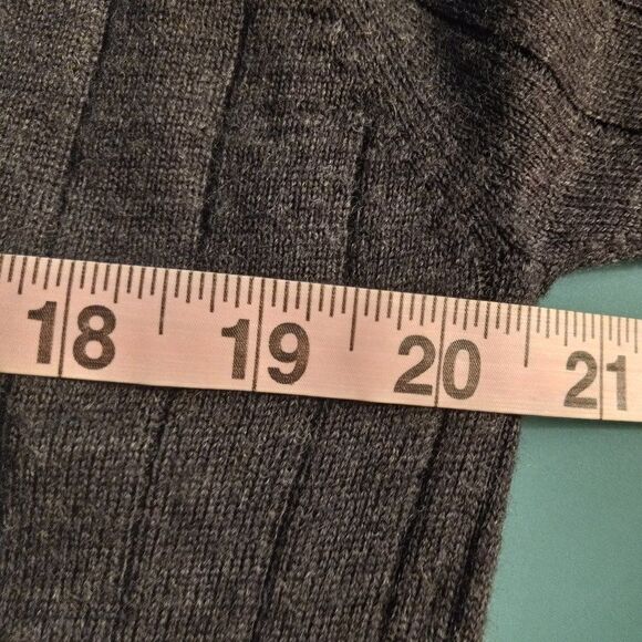 Methode Men's Med Gray Woolmark Pure Merino Wool Sweater - Picture 5 of 6